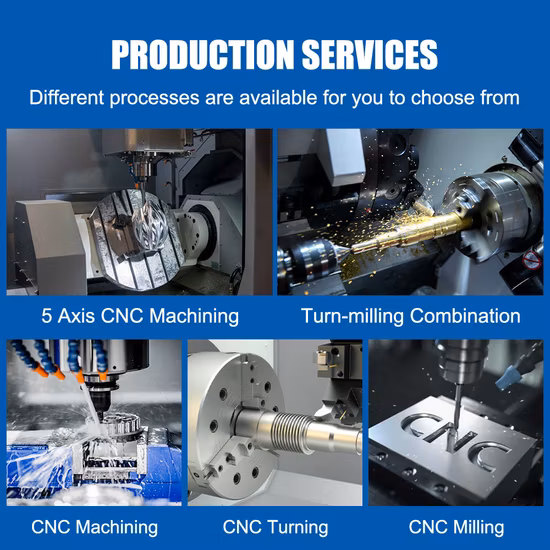 OEM Custom Precision 5 Eixos CNC Fresagem Torno Usinagem Metal Alumínio Serviços de peças torneadas